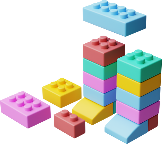 Lego block 3d illustration